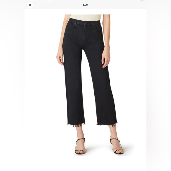 HUDSON WOMENS CROPPED FRAYED HEM JEANS SIZE 32 - Picture 1 of 4